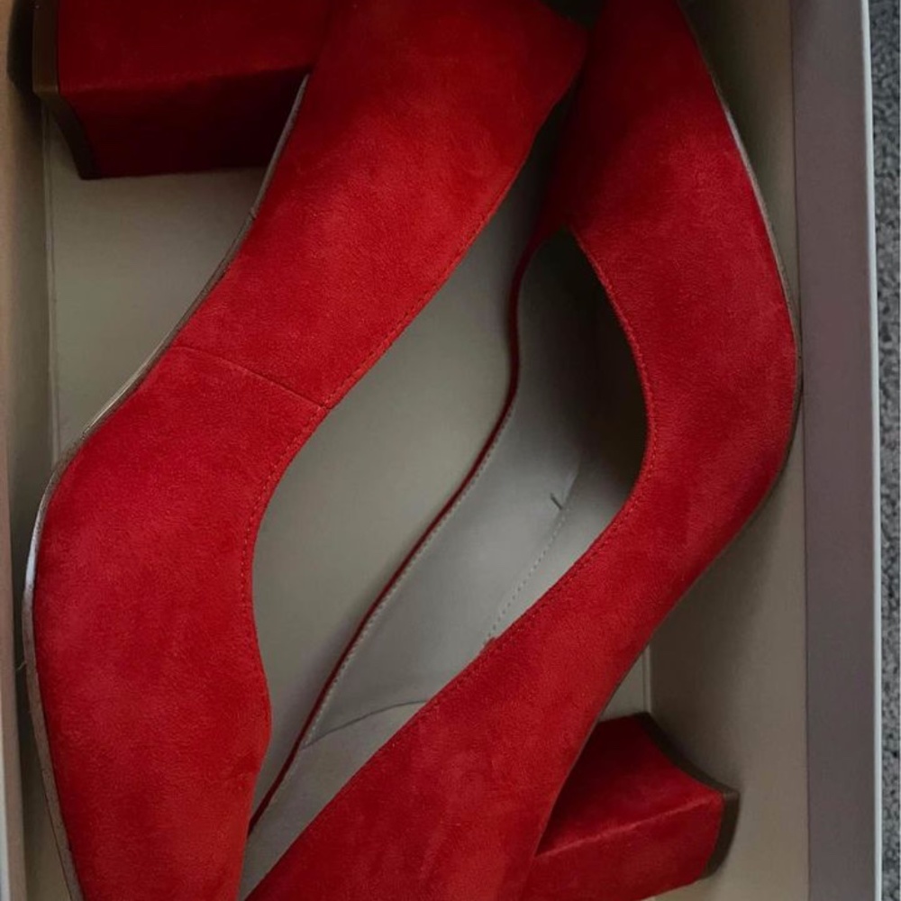 Marc Fisher Red Velvet Heels